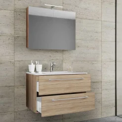 Badezimmer Waschplatz Set mit LED - Caleena (zweiteilig)^Wohnen New