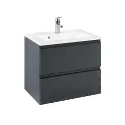 Wohnen Badezimmer Waschtisch Blaxin in Anthrazit Hochglanz