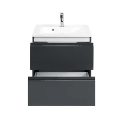 Wohnen Badezimmer Waschtisch Blaxin in Anthrazit Hochglanz