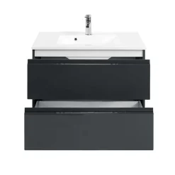 Wohnen Badezimmer Waschtisch Blaxin in Anthrazit Hochglanz