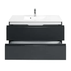 Wohnen Badezimmer Waschtisch Blaxin in Anthrazit Hochglanz