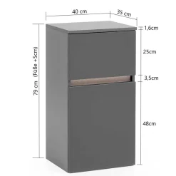 Wohnen Badezimmerblock Schrank Set - Agiruan (vierteilig)