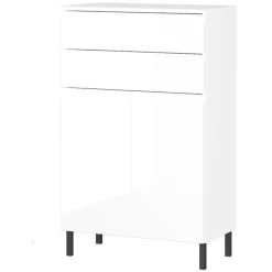 Badezimmer-Kommode in Weiß Hochglanz - Loeesa^Wohnen Discount