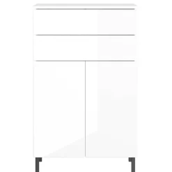 Badezimmer-Kommode in Weiß Hochglanz - Loeesa^Wohnen Discount