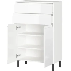 Badezimmer-Kommode in Weiß Hochglanz - Loeesa^Wohnen Discount