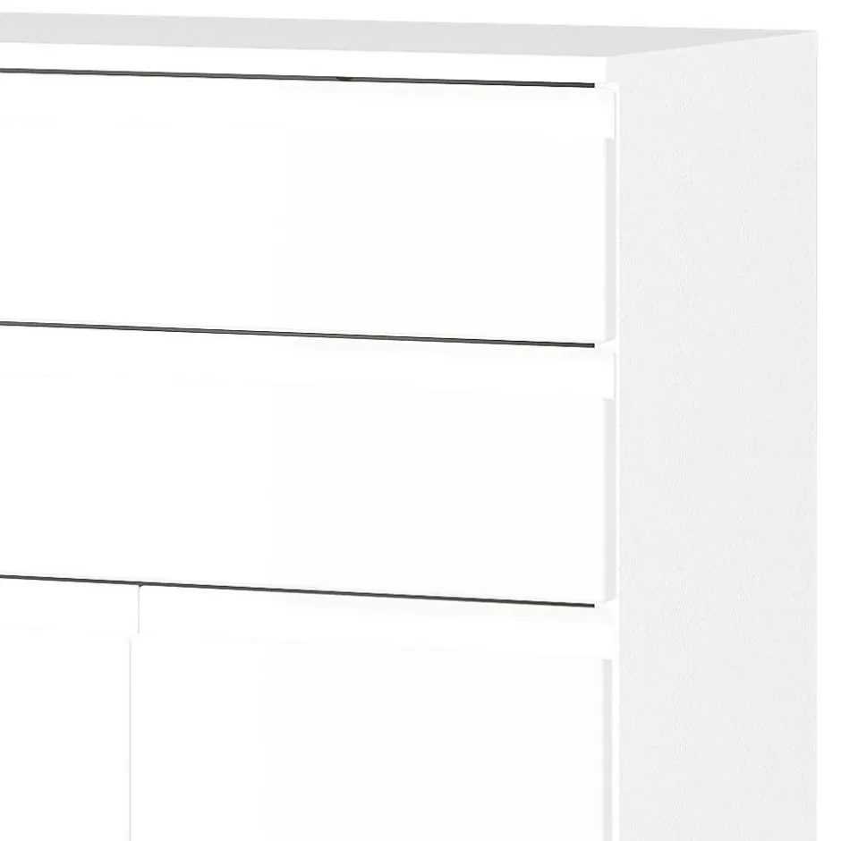 Badezimmer-Kommode in Weiß Hochglanz - Loeesa^Wohnen Discount