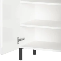 Badezimmer-Kommode in Weiß Hochglanz - Loeesa^Wohnen Discount