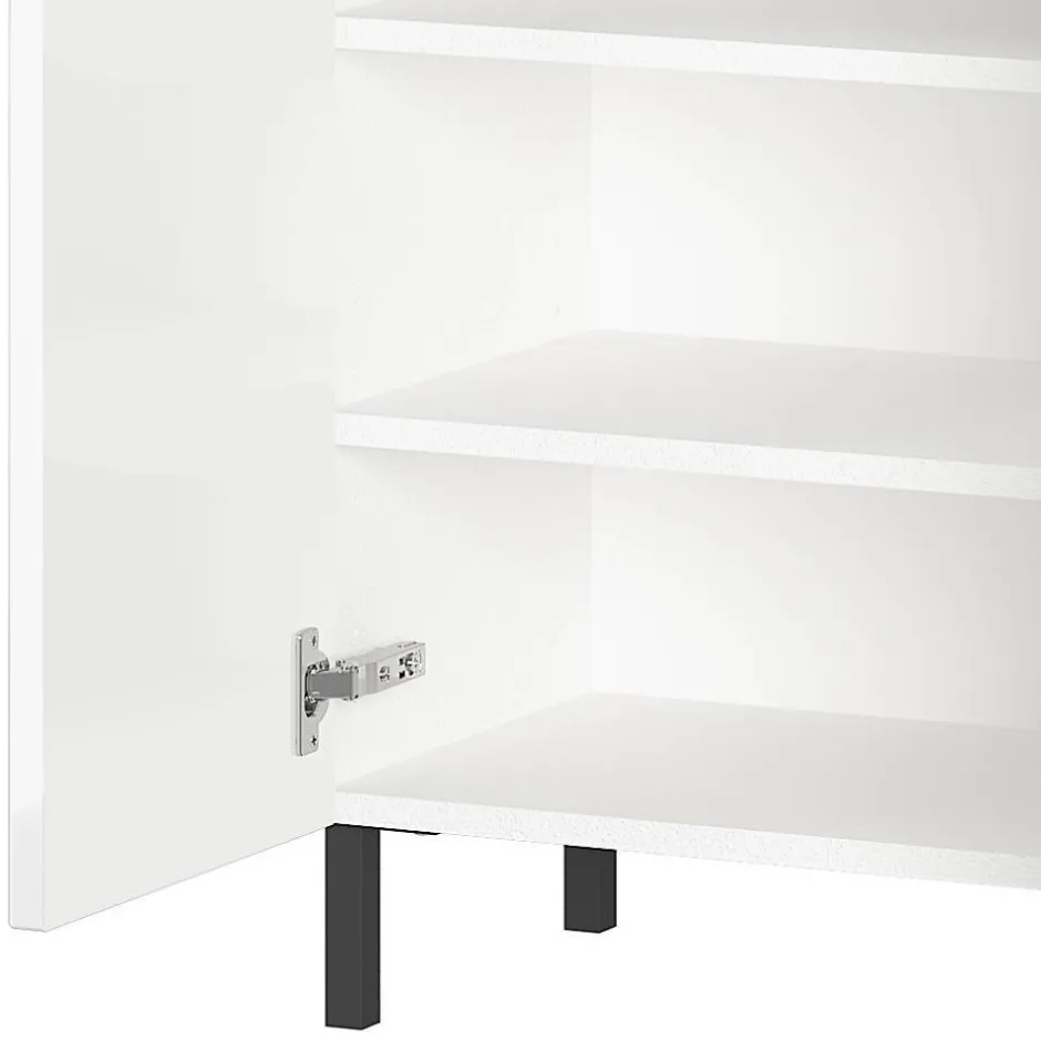 Badezimmer-Kommode in Weiß Hochglanz - Loeesa^Wohnen Discount