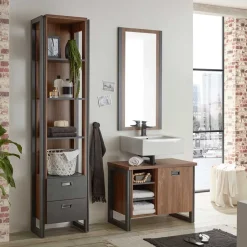 Wohnen Badezimmermöbel im Industry und Loft Stil - Forawas (dreiteilig)