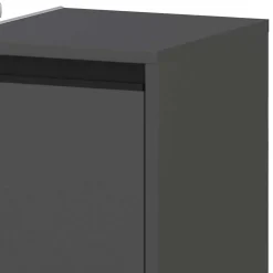 Wohnen Badezimmermöbel Kombi in Dunkelgrau - Rufu (fünfteilig)