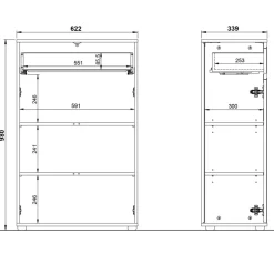 Wohnen Badezimmermöbel Kombi in Dunkelgrau - Rufu (fünfteilig)