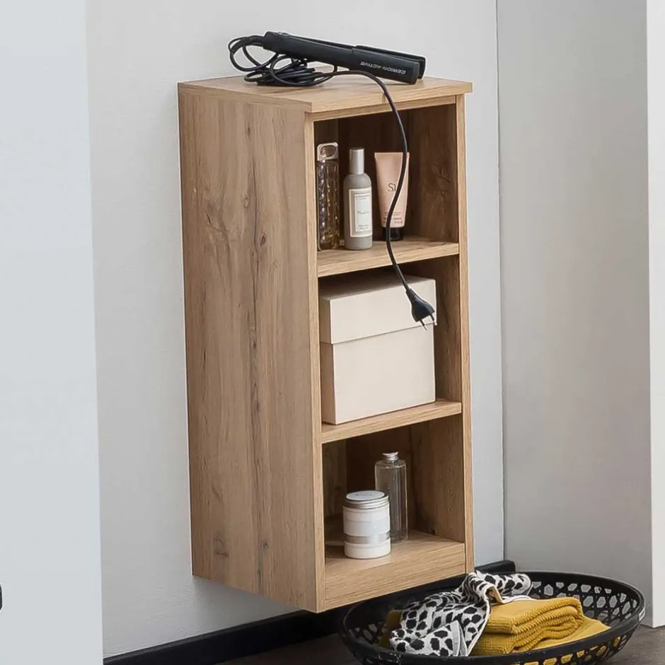 Wohnen Badezimmerregal in Holzoptik Wildeiche - 3 Fächer - Tofias