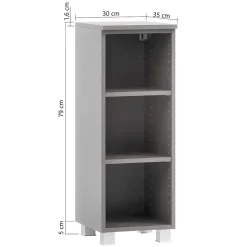 Wohnen Badezimmerregal in Holzoptik Wildeiche - 3 Fächer - Tofias