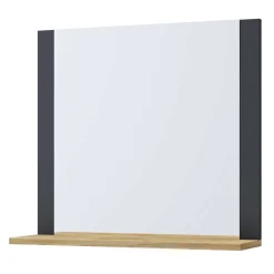 Wohnen Badezimmerspiegel in Wildeiche Honig & Anthrazit - Effect