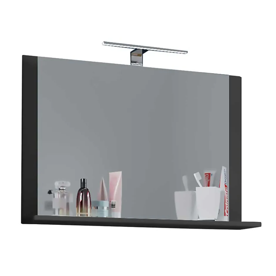 Badezimmerspiegel mit Ablage in Anthrazit - Luzern^Wohnen New