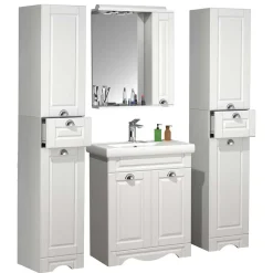 Wohnen Badmöbel Kombination klassisch - Akira (vierteilig)