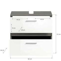 Wohnen Badmöbel Kombination modern - Chapan (dreiteilig)