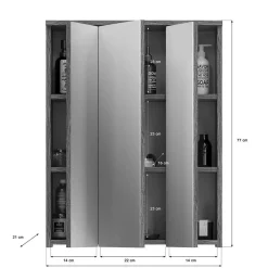 Wohnen Badmöbel Kombination modern - Chapan (dreiteilig)
