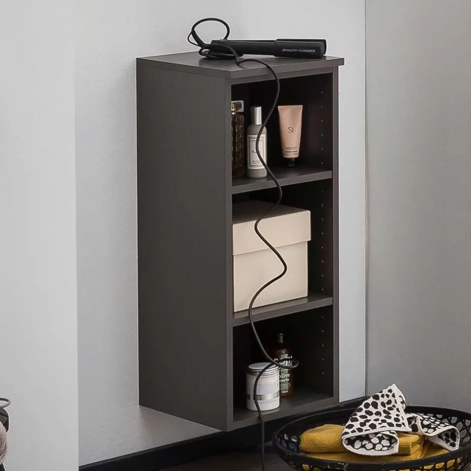 Badregal mit 3 Fächern in Dunkelgrau - Breznia^Wohnen Hot