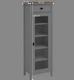 Wohnen Badschrank mit Glastür im Landhausstil - Sibiuta