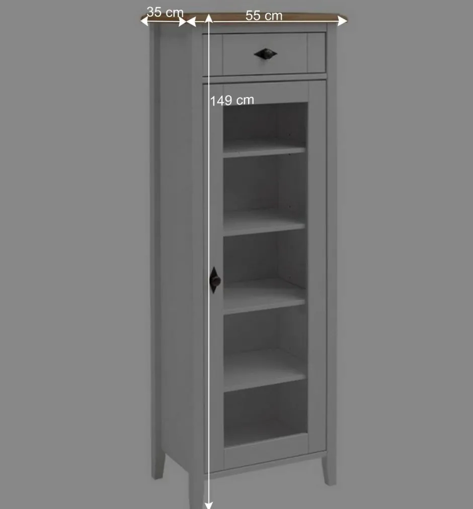 Wohnen Badschrank mit Glastür im Landhausstil - Sibiuta