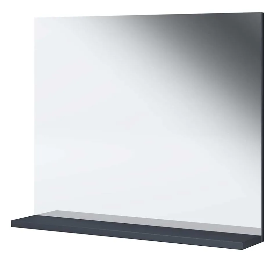 Wohnen Badspiegel mit Ablage in Anthrazit - Rondja