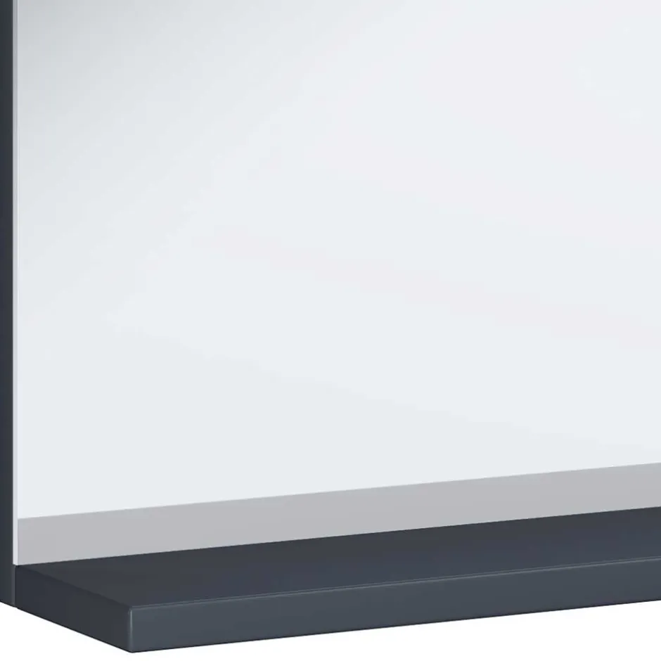 Wohnen Badspiegel mit Ablage in Anthrazit - Rondja