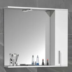 Wohnen Badspiegel mit Seitenschrank und Ablage - Nancyssa