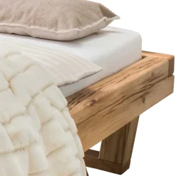 Wohnen Balkenbett aus Eichenholz mit Kufen - Piassona