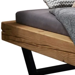 Balkenbett ohne Kopfteil aus Fichte Massivholz - Lary^Wohnen Clearance