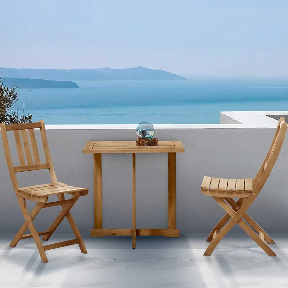 Wohnen Balkon Klappmöbel für zwei Personen - Blacorona (dreiteilig)