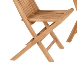 Balkon Tischgruppe aus Teak Massivholz - Senvelita (dreiteilig)^Wohnen Hot