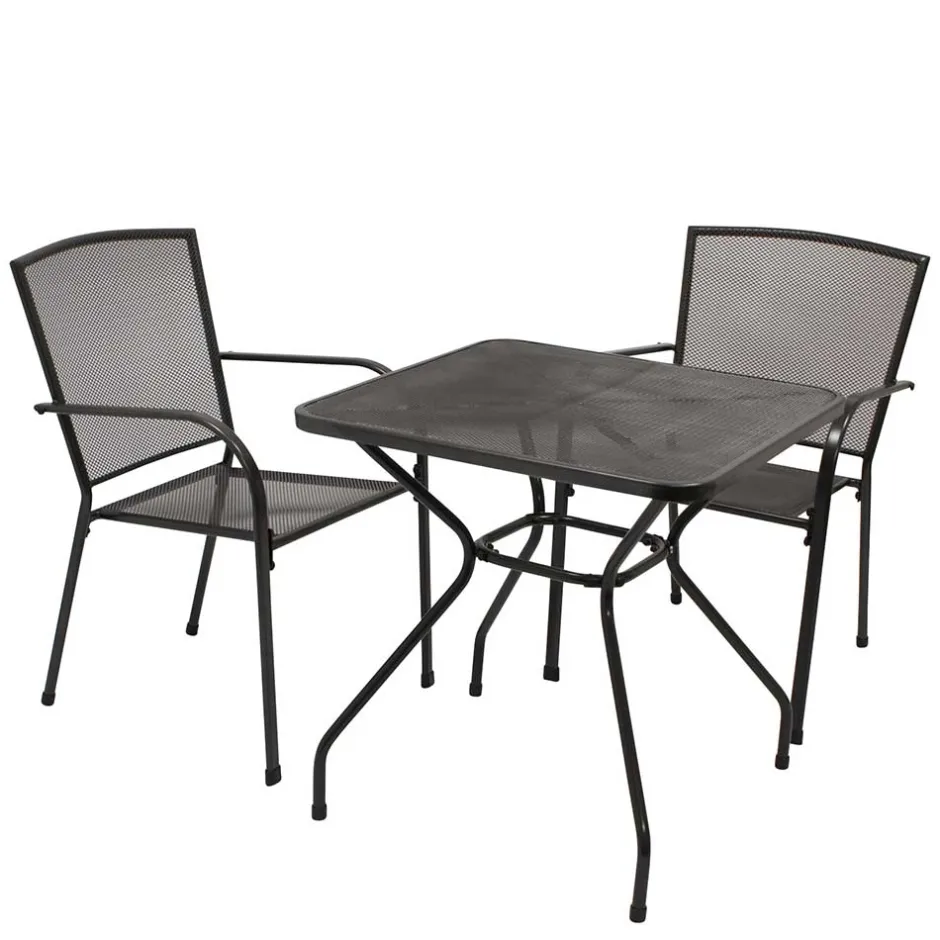 Balkonmöbel Set in Anthrazit - Coritanta (dreiteilig)^Wohnen New