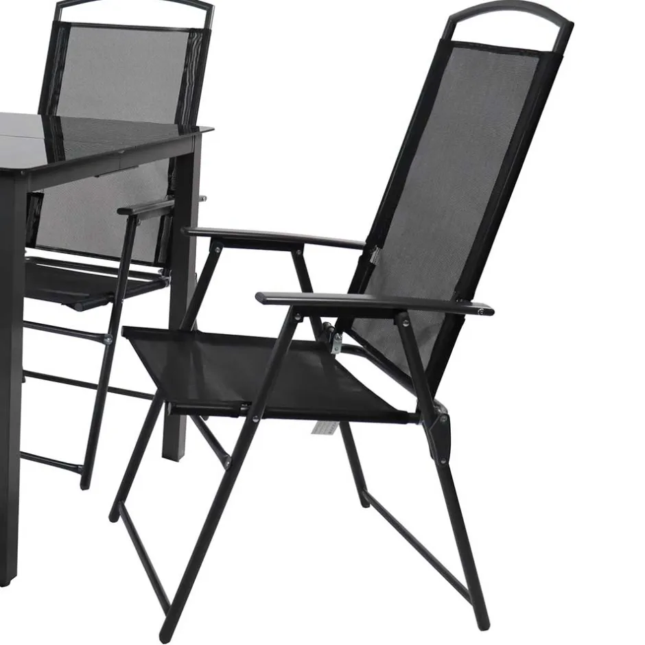 Wohnen Balkon-Tischgruppe für 4 Personen - Crimas (fünfteilig)