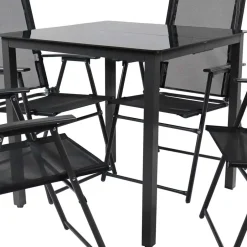 Wohnen Balkon-Tischgruppe für 4 Personen - Crimas (fünfteilig)