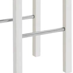 Wohnen Bar Hocker in Weiß und Kiefer Lauge - Ribardo