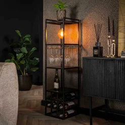 Wohnen Bar Regal mit Licht im Industrial Design - Levanton
