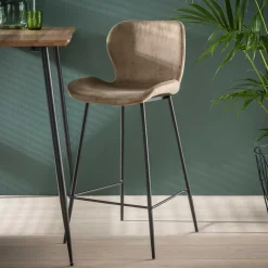 Bar Stühle in Beige & Schwarz - Ivalin (4er Set)^Wohnen New