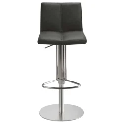 Wohnen Bar Stuhl in Schwarzgrau Kunstleder - Oxeda