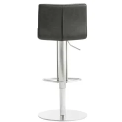 Wohnen Bar Stuhl in Schwarzgrau Kunstleder - Oxeda