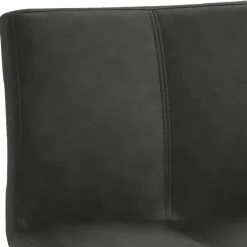 Wohnen Bar Stuhl in Schwarzgrau Kunstleder - Oxeda