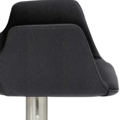 Wohnen Barhocker mit Lehne & Armlehnen in Anthrazit - Kanella