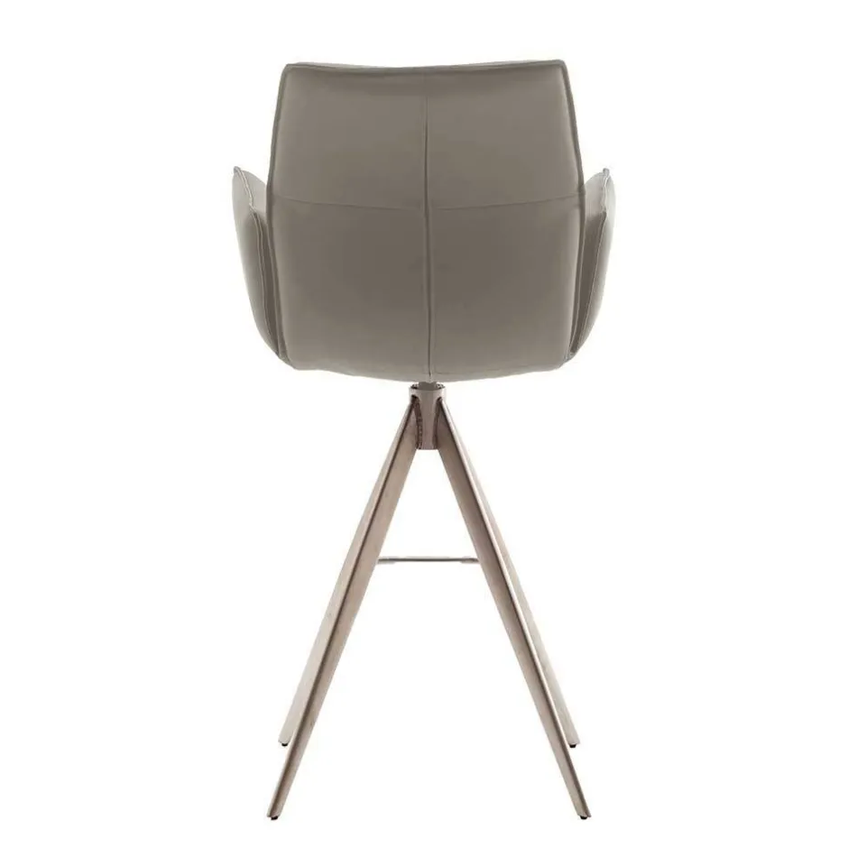 Wohnen Bar-Lederstühle mit Armlehnen - Damien (2er Set)