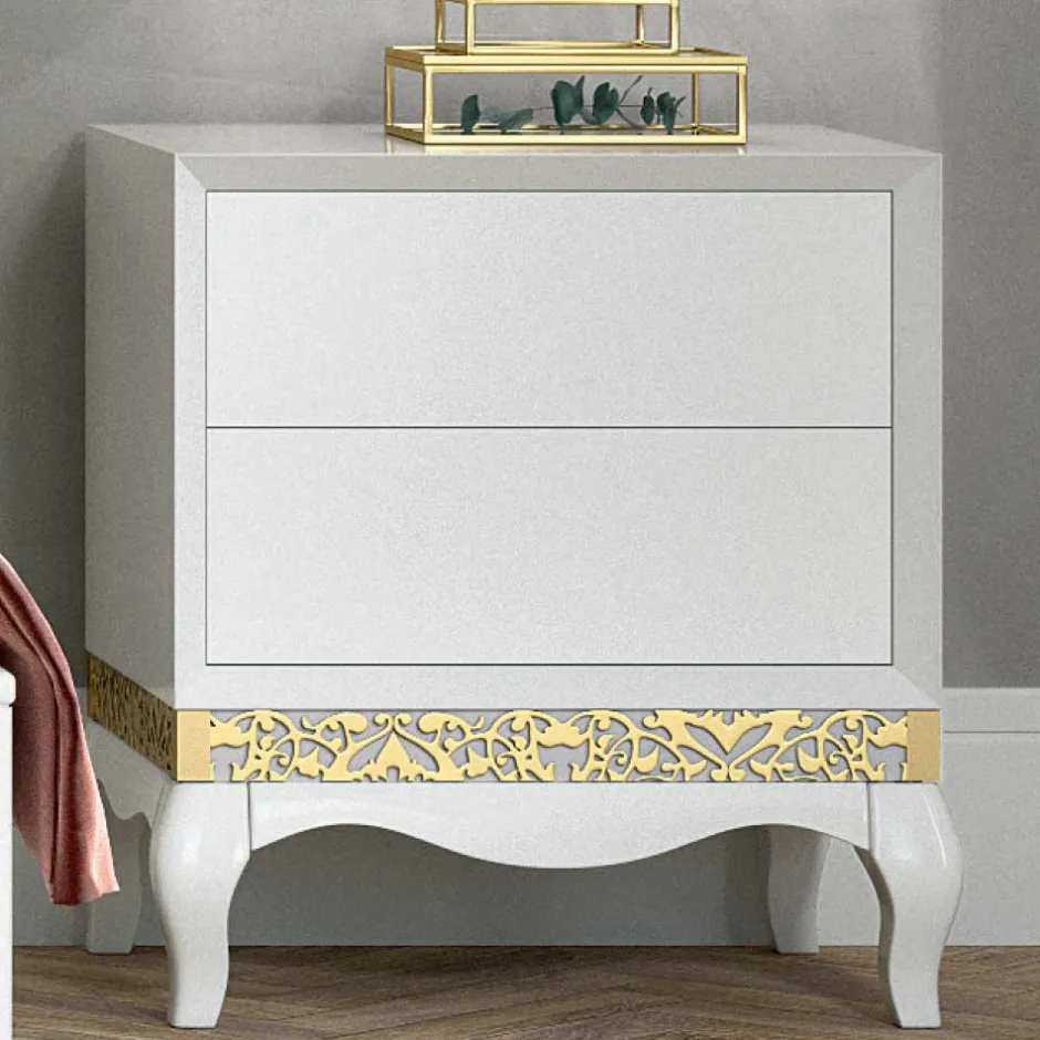 Barock Design Bett & Nachtkommoden - Valganios (dreiteilig)^Wohnen Outlet