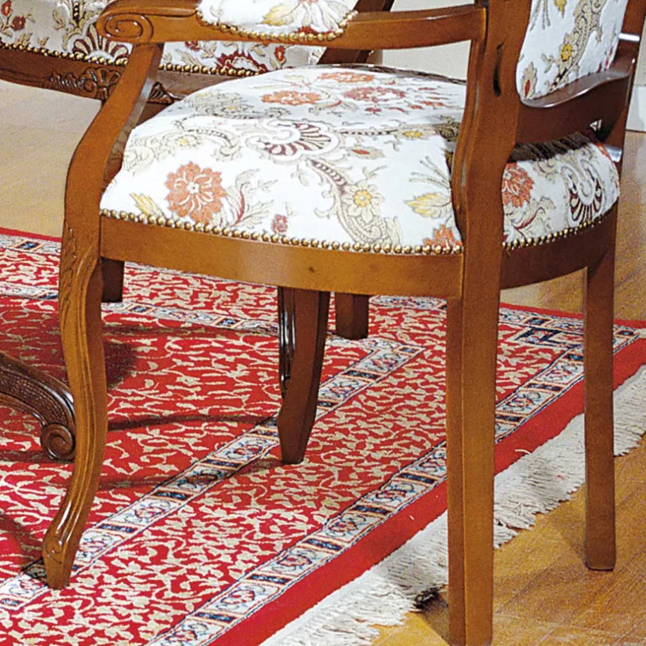 Barock Esszimmersessel Magari mit Holz Nussbaumfarben^Wohnen Discount
