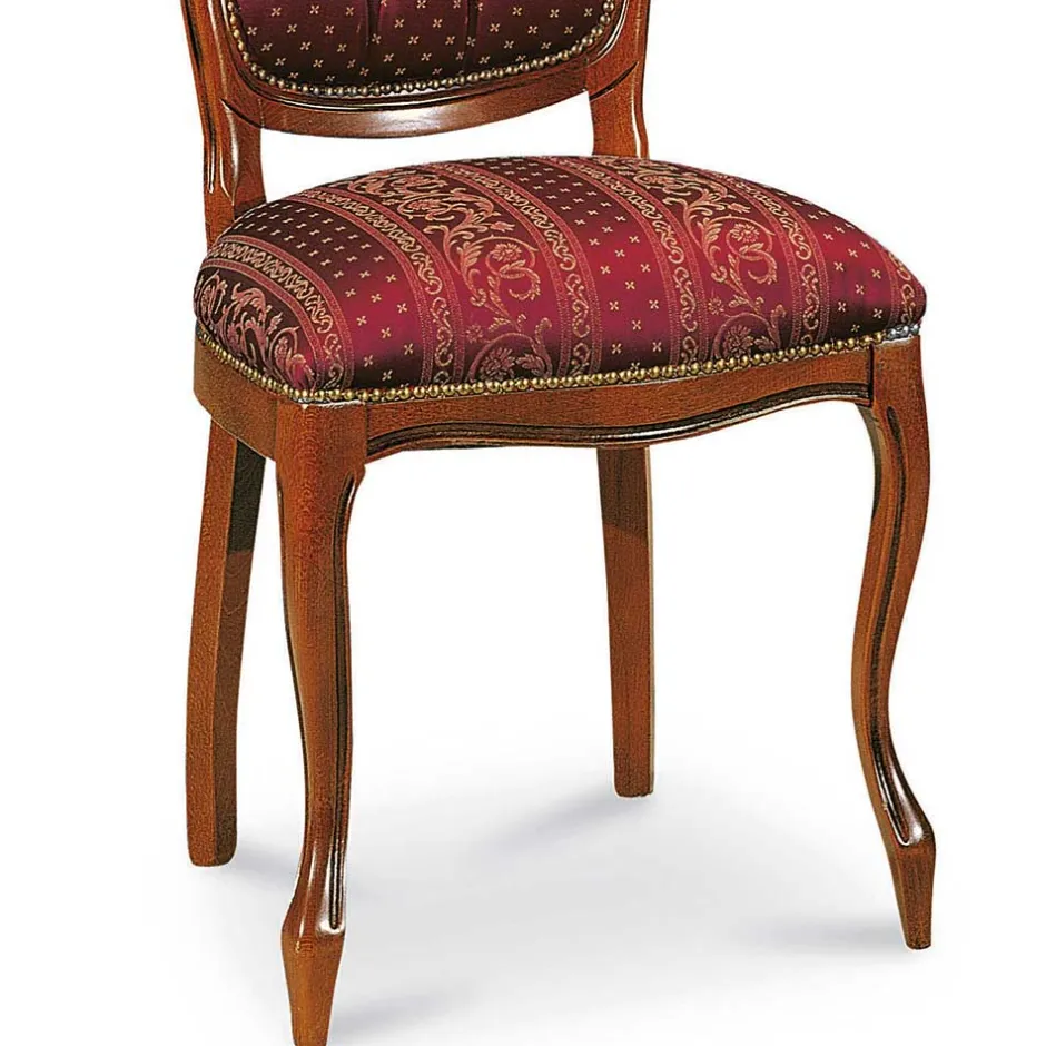 Barock Polsterstuhl mit Massivholz Magari & Stoff Rot Gold^Wohnen Sale