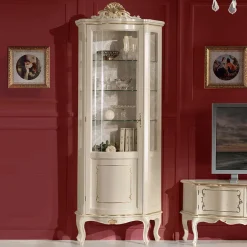 Barockstil Vitrine in Weiß & Gold - Datalera^Wohnen