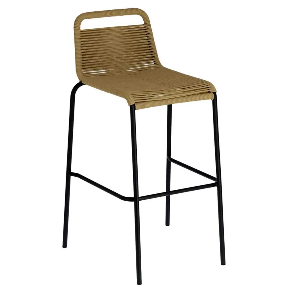 Wohnen Barstühle aus Kordel in Hellbraun - Jakarto (4er Set)