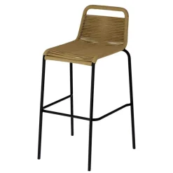 Wohnen Barstühle aus Kordel in Hellbraun - Jakarto (4er Set)