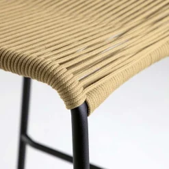 Wohnen Barstühle aus Kordel in Hellbraun - Jakarto (4er Set)